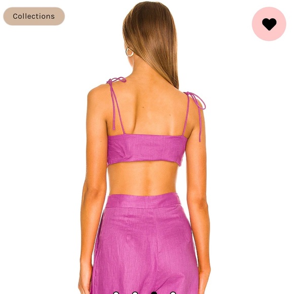 ADRIANA DEGREAS LINEN FUSHIA SET! RARE - Picture 3 of 8